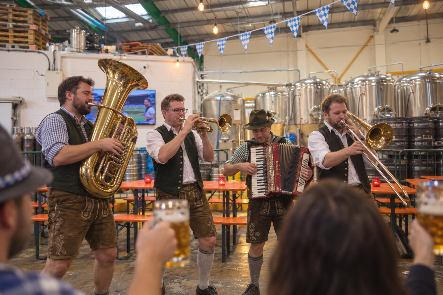 Illustrative image of an Oompah band performing at Oktoberfest